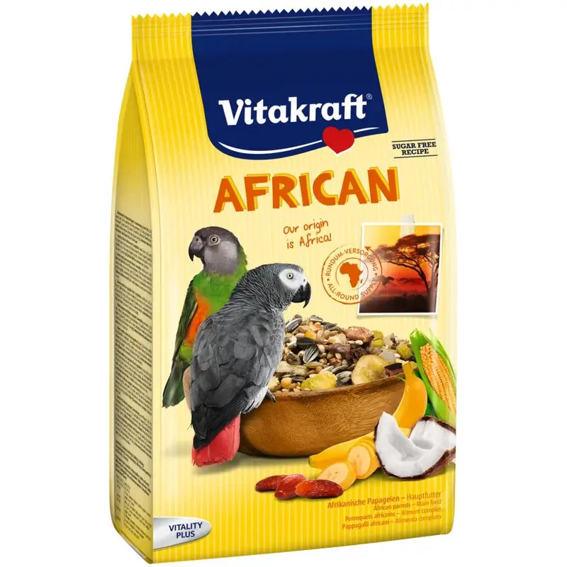 Vitakraft – africké sivé papagáje, 750 gramov