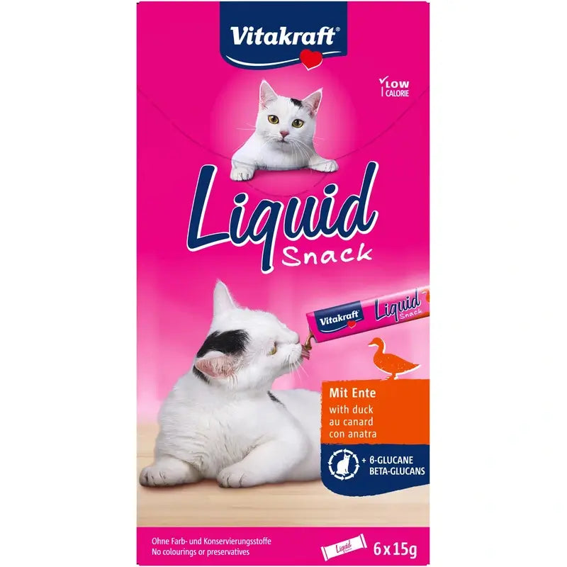 Vitakraft Cat Liquid Snack – kačica s betaglukánom, 11x6 kusov