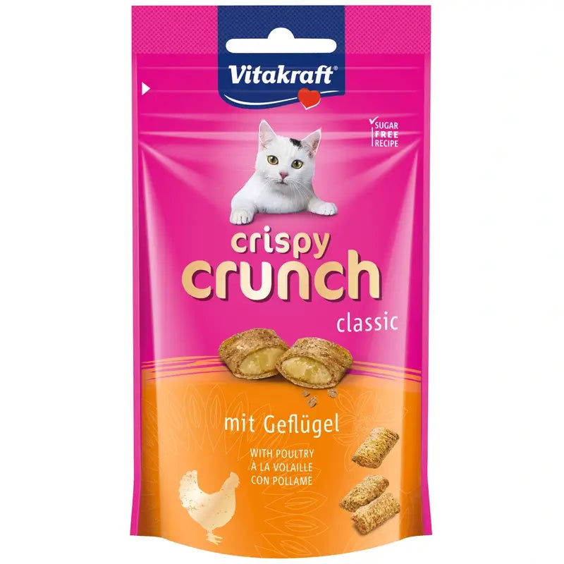 Vitakraft Crispy Crunch – hydina pre mačky, 8 x 60 gramov
