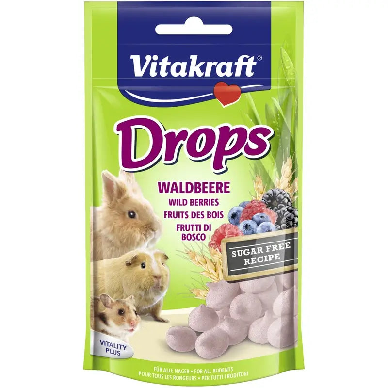 Vitakraft Drops pre trpasličie králiky – ovocná príchuť, 75 gramov
