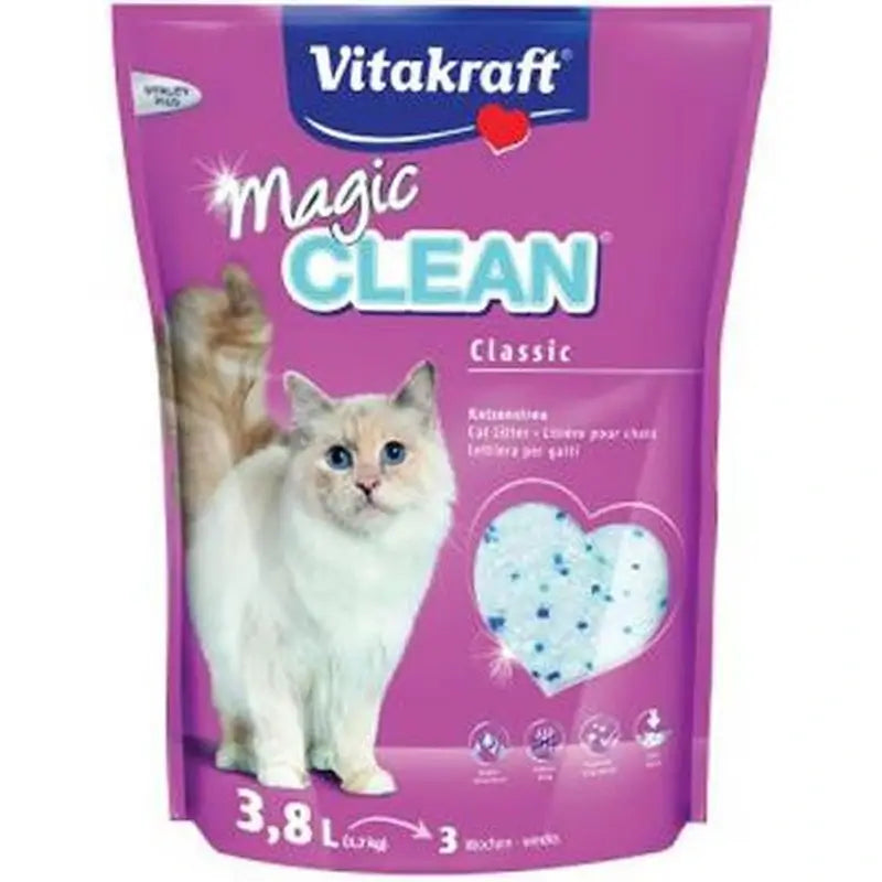 Vitakraft Magic Clean – kremičité perličky 3, 8 l, 1, 7 kg, 8 kusov