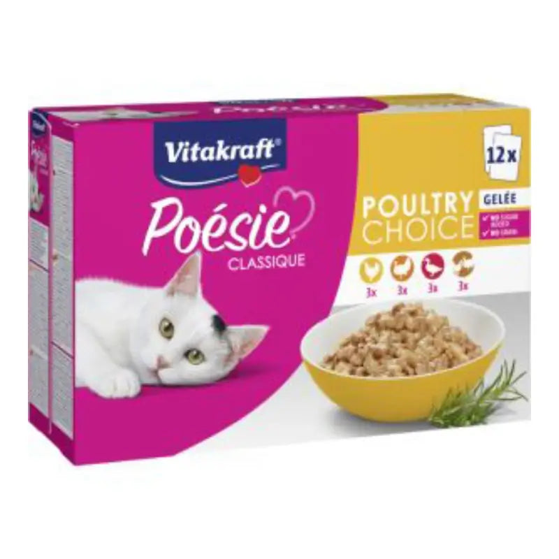 Vitakraft Poesie Classique Ave s želatínou 12 x 85 gramov