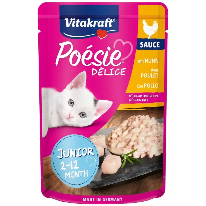 Vitakraft Poesie Delisauce Junior – kuracie mäso, 23 × 85 g