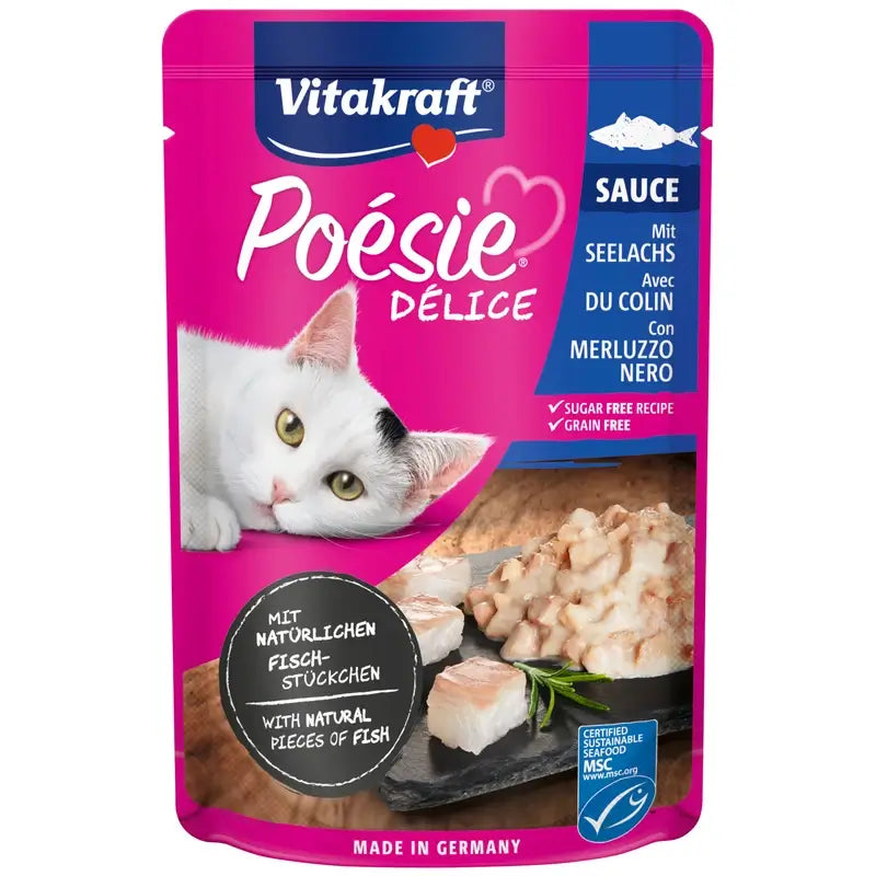 Vitakraft Poesie Delisauce vrecúško – treska 23 × 85 g