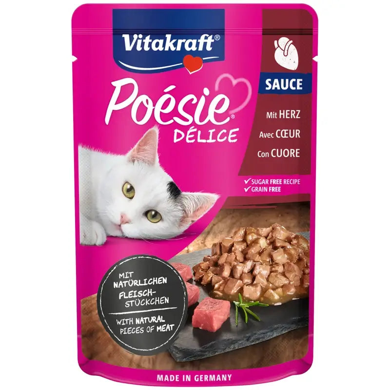 Vitakraft Poesie Delisauce vrecúško – Srdiečko 23 × 85 g