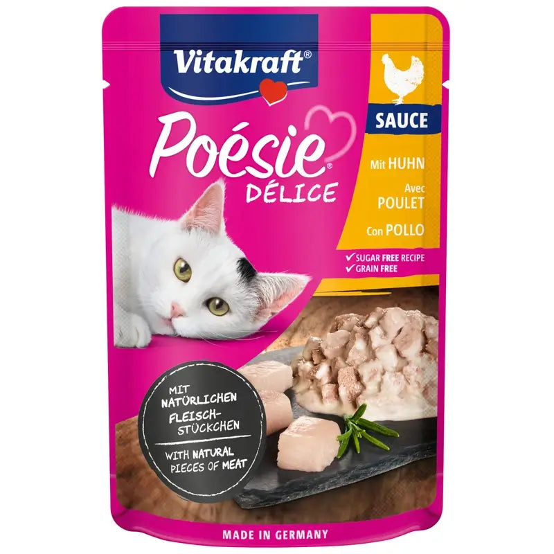 Vitakraft Poesie Delisauce v vrecku – kuracie mäso 23 × 85 g