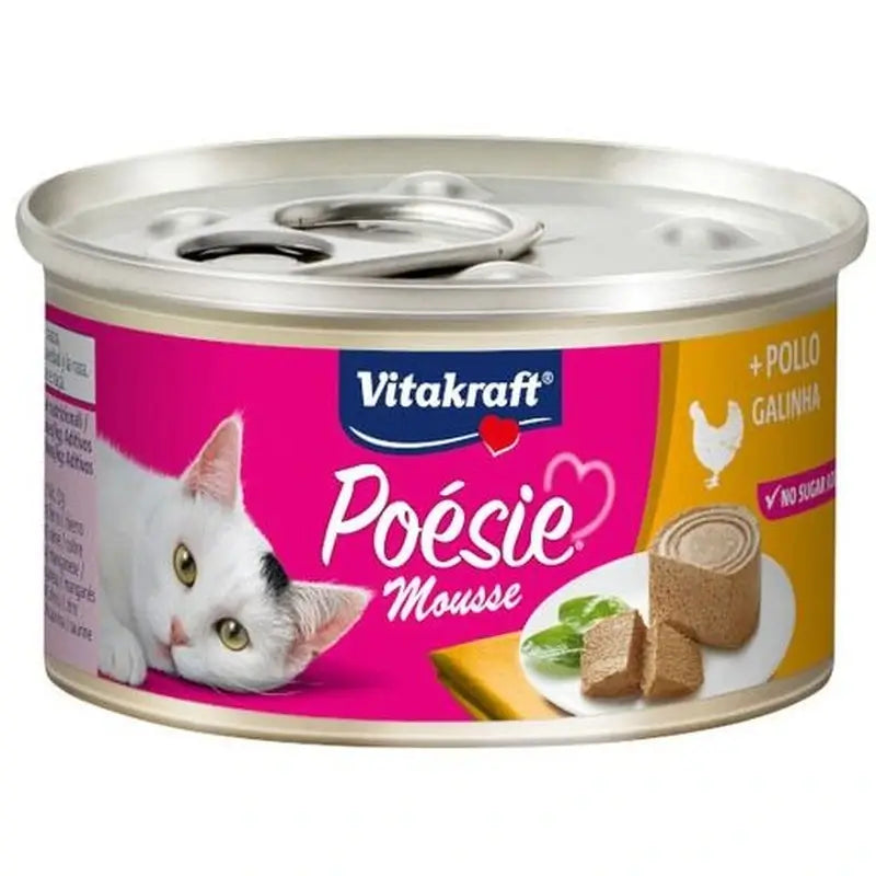 Vitakraft Poesie Mousse s kuracím mäsom, plechovka 12 × 85 gramov