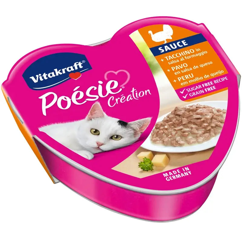 Vitakraft Poesie Omáčka z morčacieho mäsa a syra, kelímok 15 x 85 gramov