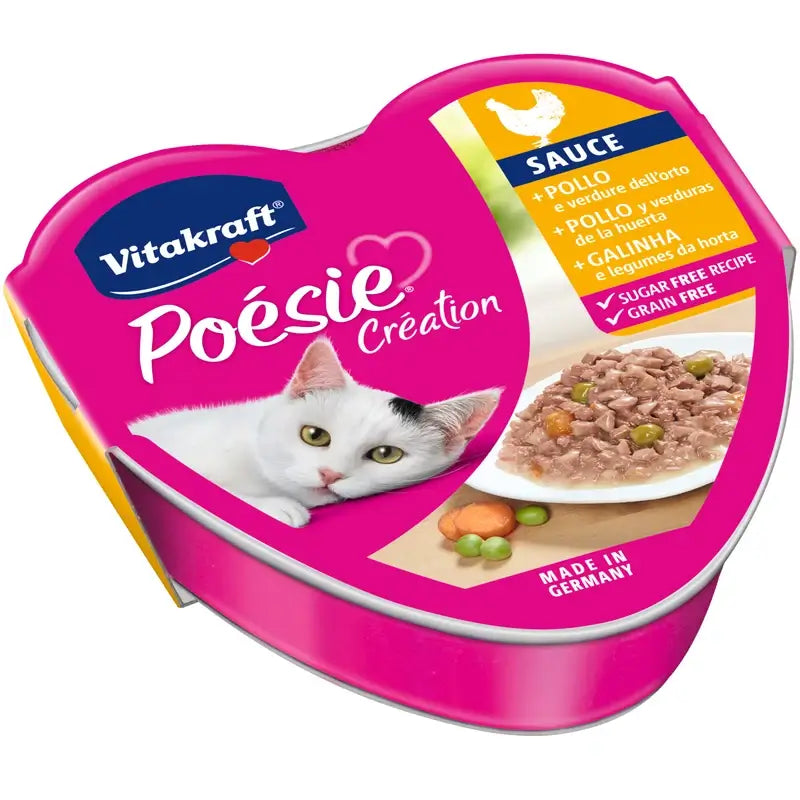 Vitakraft Poesie Omáčka s kuracím mäsom a zeleninou, balenie 15 x 85 gramov
