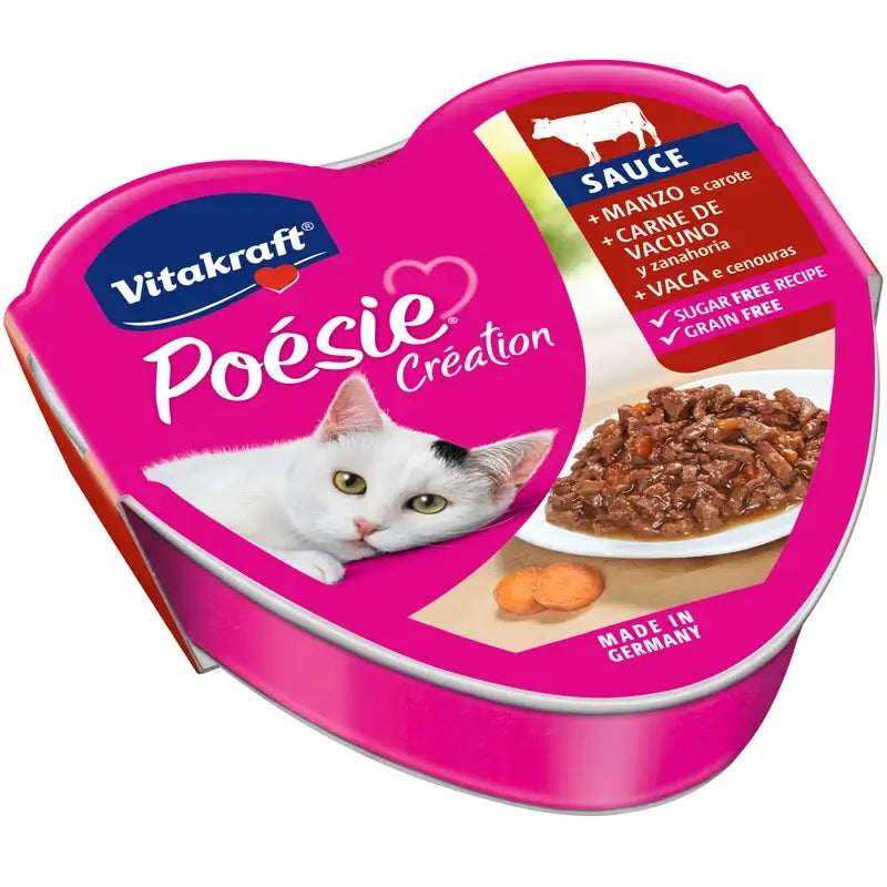 Vitakraft Poesie Teľacie mäso – omáčka, kelímok 15 × 85 gramov