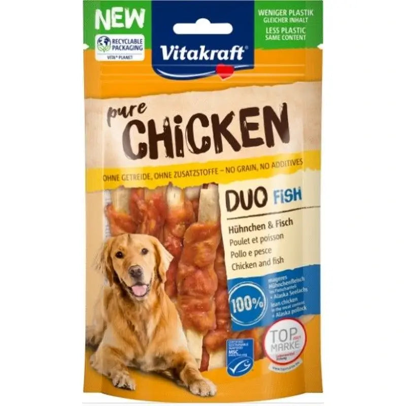 Vitakraft Snack Duo – kuracie mäso a ryba, 8 x 80 gramov