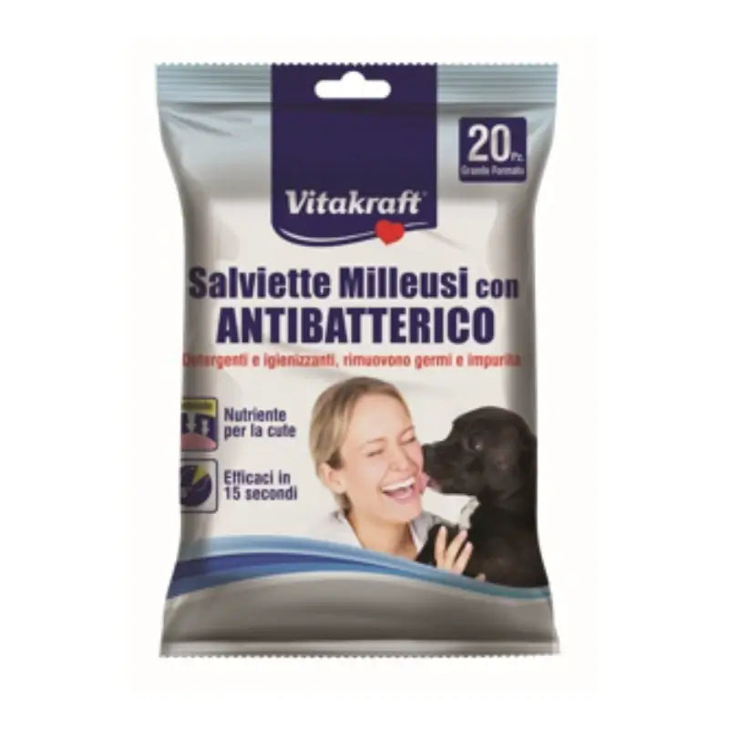 Vitakraft Antibakteriálne viacúčelové utierky, 20 kusov