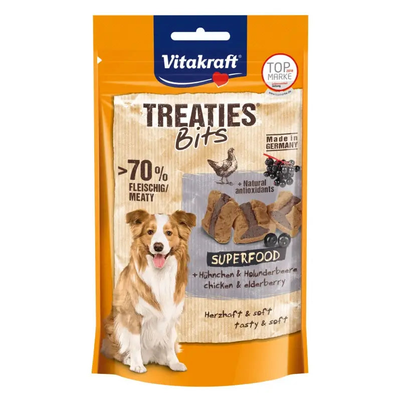 Vitakraft Treaties + Superfood – bobule bazy čiernej, 100 gramov