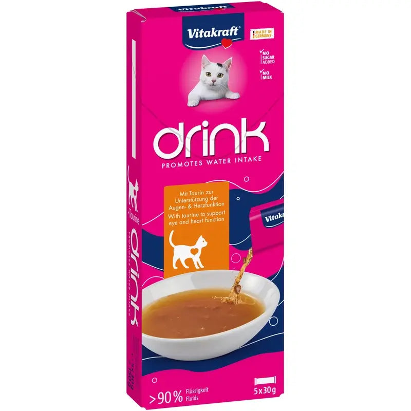 Vitakraft Vita Drink – kuracie mäso s taurínom 9 × 5 × 30 g