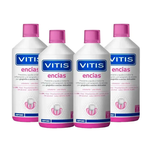 VITIS Ústna voda na ďasná, balenie 4 x 1 liter