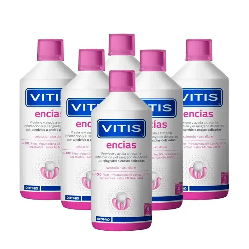 VITIS Ústna voda na ďasná, balenie 6 x 1 liter