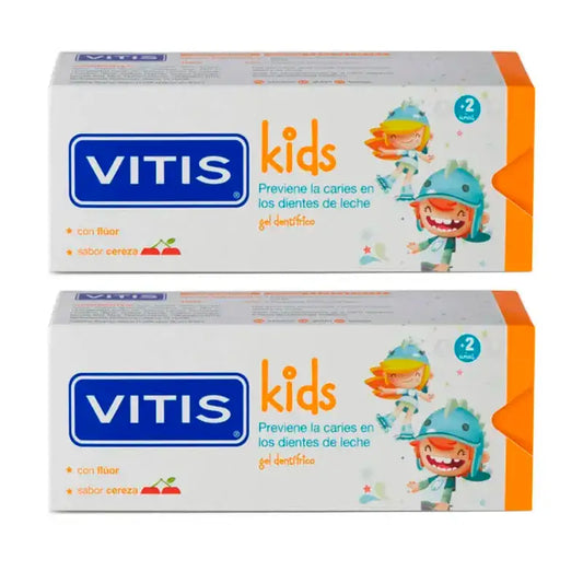 VITIS Kids zubná pasta v géli, balenie 2 x 50 ml