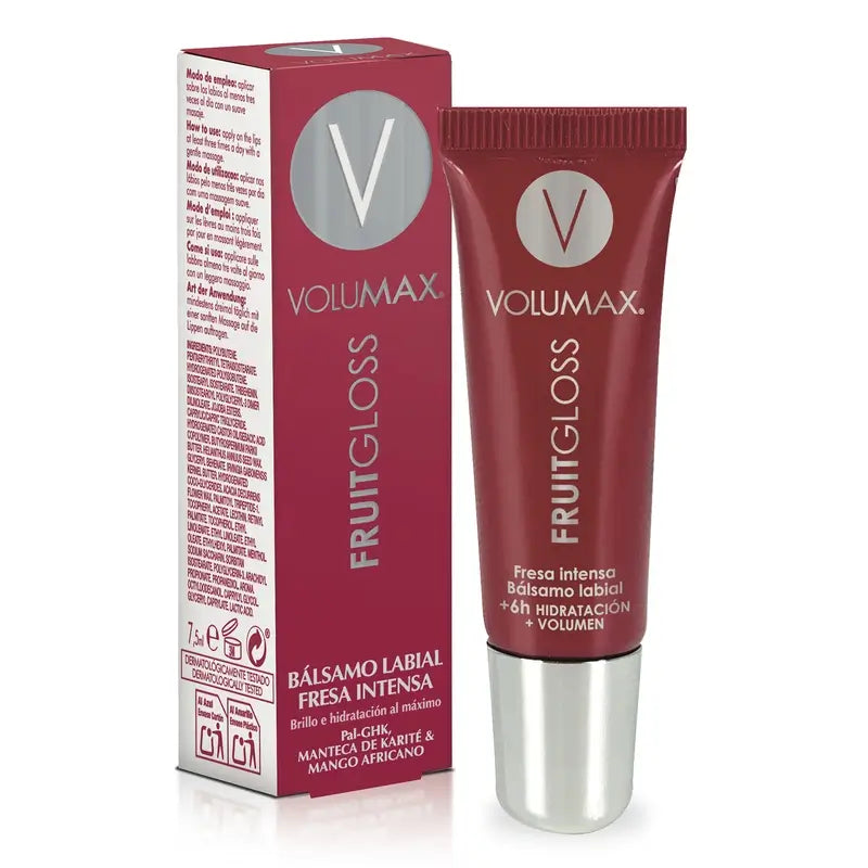 Volumax Fruitgloss Intenzívna jahodová hydratačná masť na pery 7,5 ml.