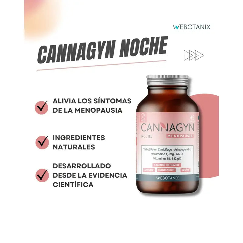 Webotanix Cannagyn Menopauza – nočná dávka, 45 kapsúl