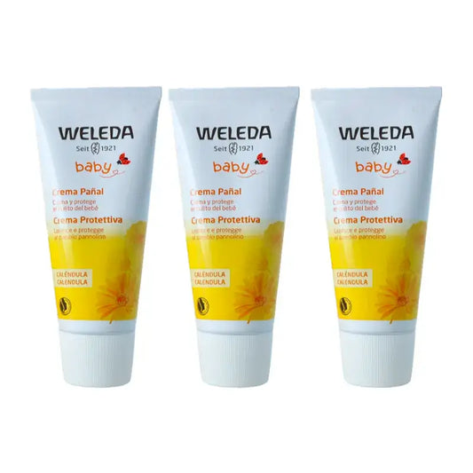 Weleda Baby – krém na zapareniny s nechtíkom, 3 x 75 ml