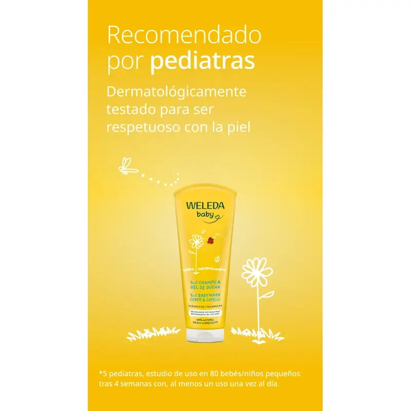 Weleda Detský šampón a sprchový gél s nechtíkom 200 ml