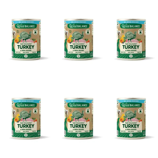 Wild Balance – konzerva pre psov s mäsom z morčacieho mäsa podľa filozofie BARF, 400 g, balenie po 6 kusoch