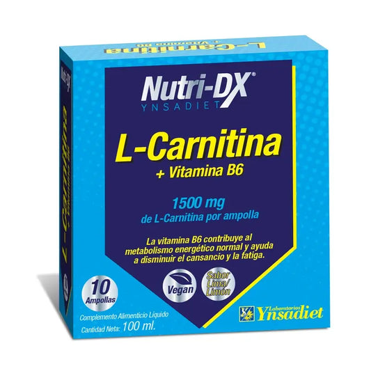 Ynsadiet L-karnitín 1500 mg. 10 ampuliek. Nutri-Dx 