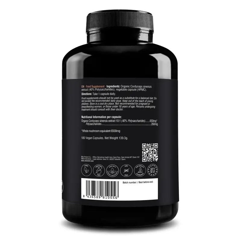 Zenement Cordyceps Sinensis – ekologický, 180 vegánskych kapsúl