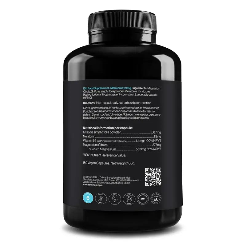 Zenement Melatonínový komplex 1,9 mg, 180 vegánskych kapsúl
