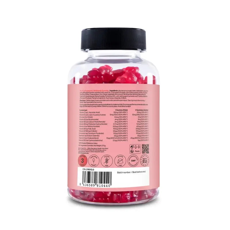 Zenement Multivitamínové gumené cukrovinky, 120 g vegetariánskych gumených cukroviniek