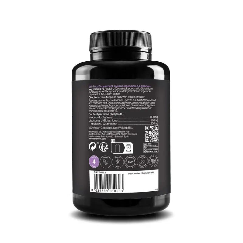 Zenement Nac & L-glutatión Liposomal, 120 vegánskych kapsúl