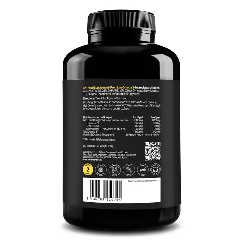 Zenement Omega-3 Premium, 120 mäkkých kapsúl