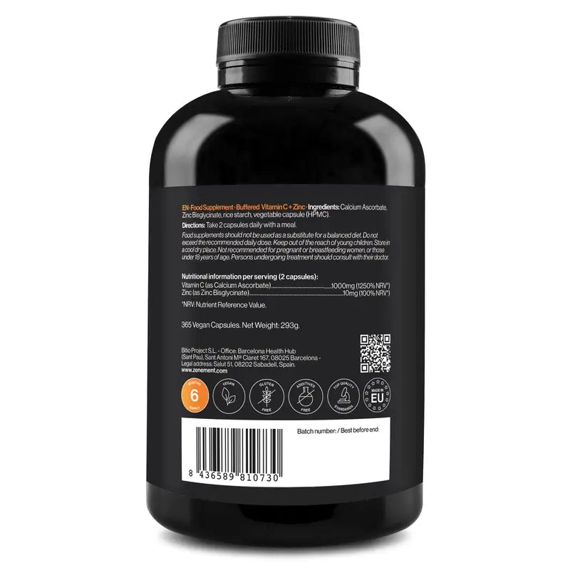 Zenement – stabilizovaný vitamín C + zinok, 365 vegánskych kapsúl