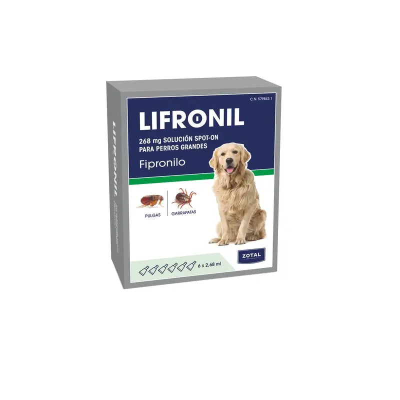 Zotal Lifronil Pipeta pre stredne veľké psy 20–40 kg 6 × 268 miligramov
