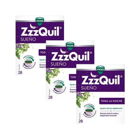 Zzzquil – melatonín, valerián a vitamín B6, 3 x 28 tabliet 